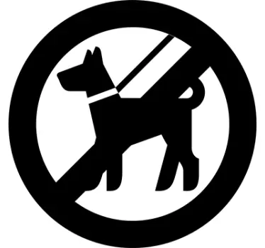 Naklejka na witrynę sklepową zakaz - TenStickers