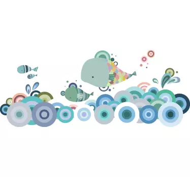 Naklejka dla dzieci ocean z rybami - TenStickers
