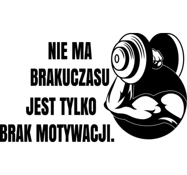 Naklejka ścienna Motywacyjny tekst siłowni - TenStickers