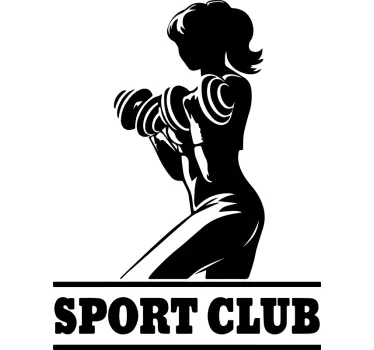 Naklejka na ścianę sport aktywna kobieta fitness - TenStickers