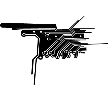 Naklejka na witrynę sklepową abstrakcja elektroniczna - TenStickers