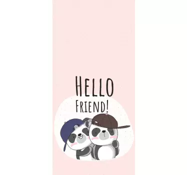 Naklejka na huaweia pandki przytulające się - TenStickers
