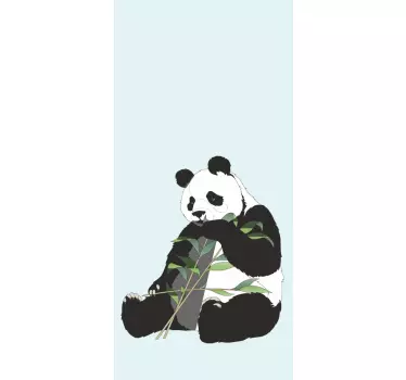 Skórka na telefon Huawei Urocza panda z bambusem - TenStickers