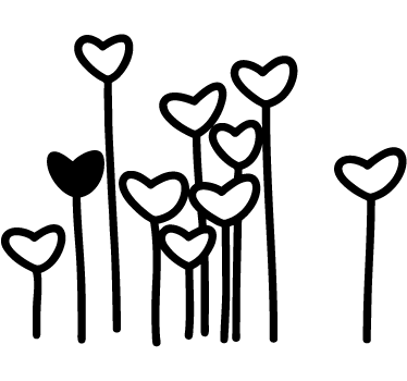 Naklejka na ścianę miłosne kwiaty - TenStickers