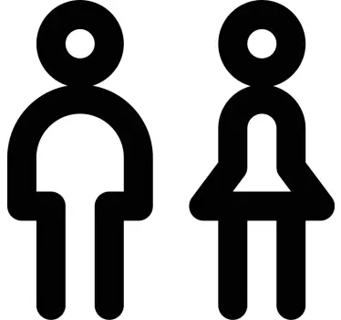Okleina na drzwi Ikony do toalety - TenStickers