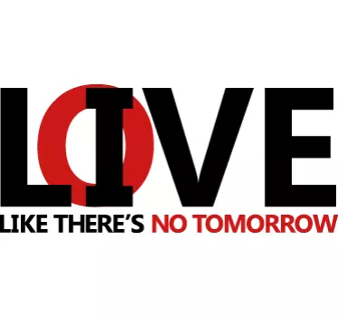 Naklejka na ścianę no tomorrow - TenStickers