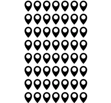 Naklejka znaczniki mapa świata - TenStickers
