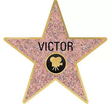 Naklejka na ścianę personalizowana gwiazda Hollywood - TenStickers