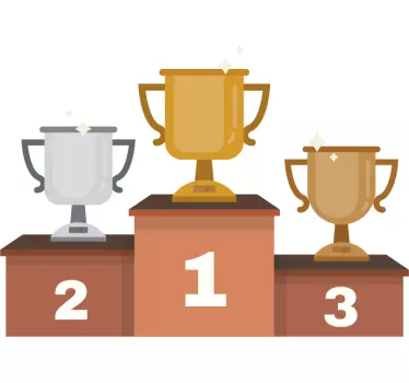 Naklejka dekoracyjna podium olimpijskie - TenStickers
