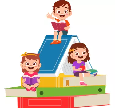 Naklejka ścienna edukacyjne Dzieci wracają do szkoły - TenStickers
