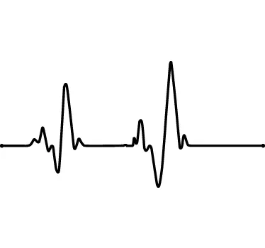 Naklejka dekoracyjna elektrokardiogram - TenStickers