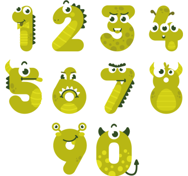 Naklejka na pojemnik gady liczbowe - TenStickers