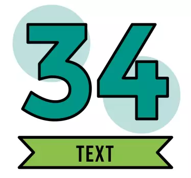 Naklejka na pojemnik z personalizowanym banerem cyfr - TenStickers