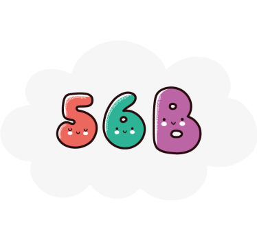 Naklejka na pojemnik urocze numerowane postacie - TenStickers