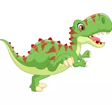 Naklejka ścienna smok Uruchomiony projekt dinozaura dinosaur - TenStickers