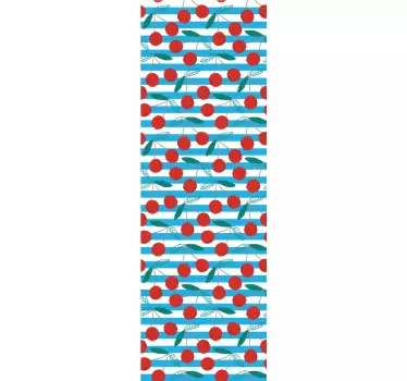 Okleina na lodówkę w wzór wiśniowy - TenStickers