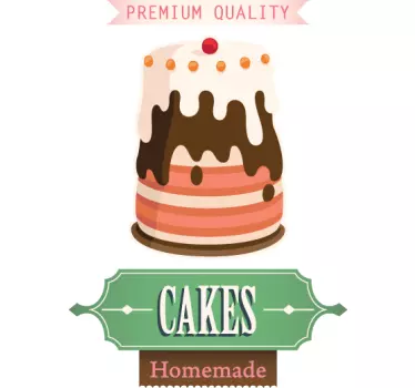 Naklejka tort retro - TenStickers