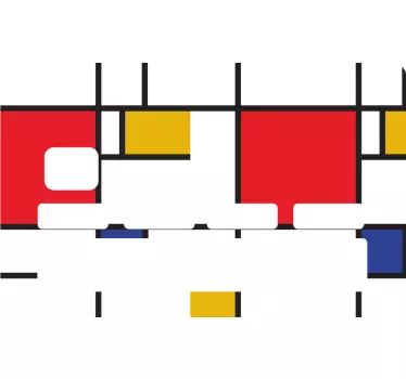 Naklejka na kartę kredytową Sztuka geometryczna mondrian - TenStickers