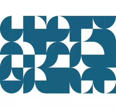 Okleina na meble Niebieski okrąg geometryczny wzór sztuki art - TenStickers