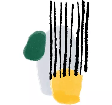 Naklejka ścienna artystyczna Abstrakcyjne kształty geometryczne - TenStickers