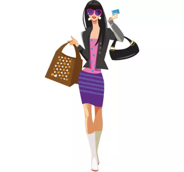Naklejka dekoracyjna Fashionistka - TenStickers