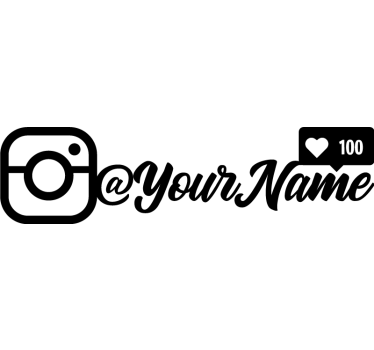 Naklejka na samochód spersonalizowana nazwa instagramu - TenStickers