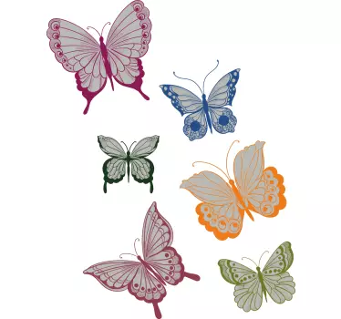 Naklejka na ścianę motyle kolekcja Żywych motyli - TenStickers