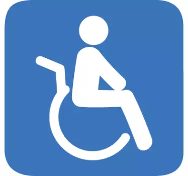Naklejka na samochód znak niepełnosprawny - TenStickers