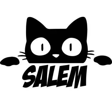 Naklejka personalizowana zabawny kontur kota - TenStickers