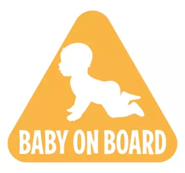 Naklejka na samochód dziecko w aucie znak bezpieczeństwa - TenStickers