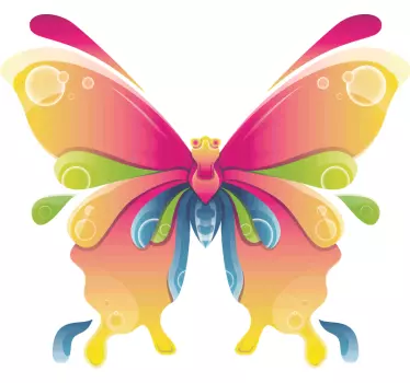 Naklejka ścienna motyle Kolorowy malowany motyl - TenStickers