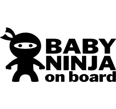 Naklejka na samochód dziecko w aucie ostrzeżenie ninja - TenStickers
