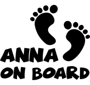 Naklejka na samochód Dziecko w aucie stopy dziecka - TenStickers