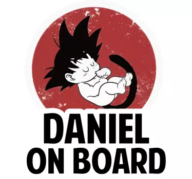 Naklejka Dziecko w aucie czerwony projekt - TenStickers