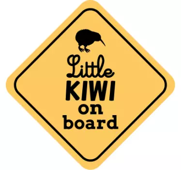 Dziecko w aucie naklejka Małe kiwi na pokładzie - TenStickers