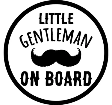 Naklejka na samochód dziecko w aucie gentleman - TenStickers
