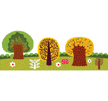 Naklejka dekoracyjna ilustracja las - TenStickers