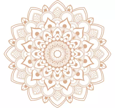 Naklejka ścienna mur Kremowa mandala - TenStickers