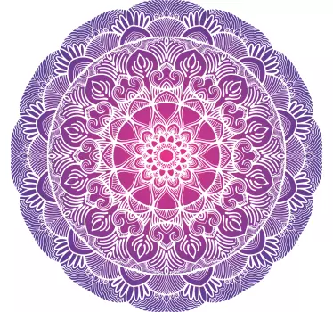 Naklejka ścienna mur Fioletowy kwiat życia mandala - TenStickers