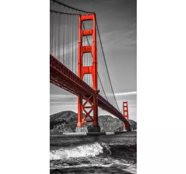 Okleina na lodówkę Golden Gate - TenStickers