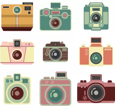 Naklejka dekoracyjna aparaty fotograficzne - TenStickers