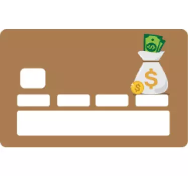 Naklejka na kartę kredytową ładna ikona torby na pieniądze money - TenStickers