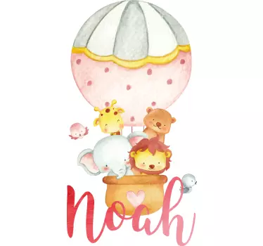 Naklejka na ścianę dla dzieci przygoda z balonami - TenStickers