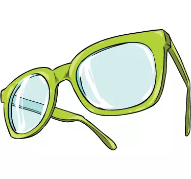 Naklejka dekoracyjna zielone okulary - TenStickers