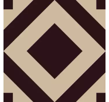 Naklejka na ścianę do kuchni vintage beżowy kwadratowy wzór - TenStickers