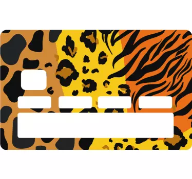 Naklejka na kartę kredytową Projekt nadruku zwierząt - TenStickers