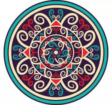 Naklejka na ścianę okrągła rozeta - TenStickers