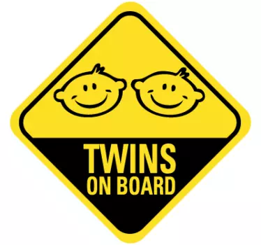 Naklejki na samochód 'Twins on board' - TenStickers