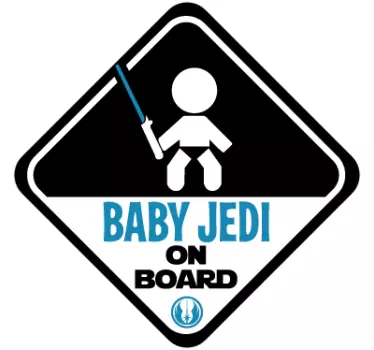 Naklejka baby jedi on board - TenStickers