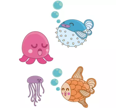 Naklejka stworzenia morskie - TenStickers